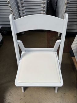 White resin chairs
