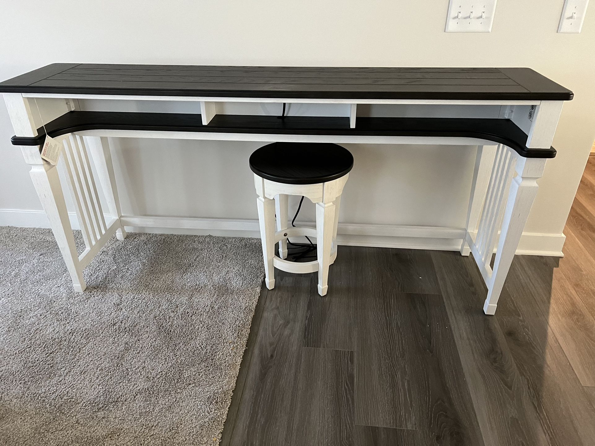 console table with stool