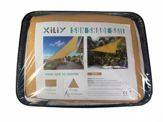 NEW 16.5 FT Triangle Sun Shade Sail Outdoor Patio Pool Garden Canopy – Sand