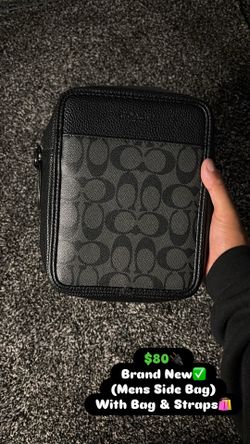 Black Mens Coach Side Bag