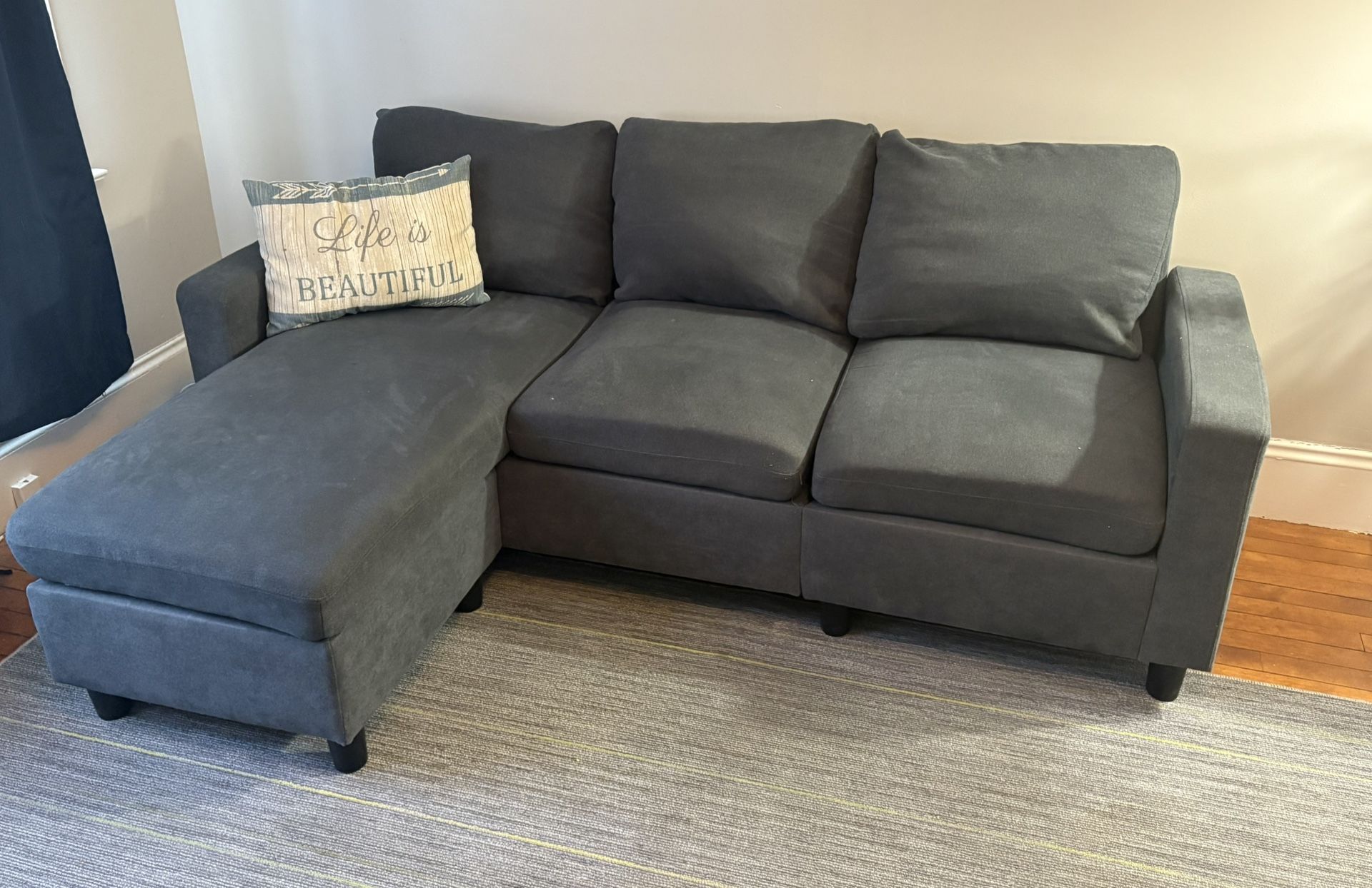 L-Shape Sofa with Ottoman