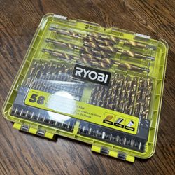 ryobi titanium coated drill bit set (58 pieces)