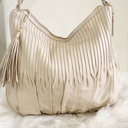 Cole Haan Beige Leather Amalfi Shoulder Bag