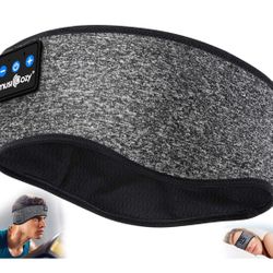 MUSICOZY Sleep Headphones Bluetooth 5.2 Headband Headphones, Wireless Earphones Music Sleep Earbuds for Side Sleepers Sleeping Eye Mask for Women Men 
