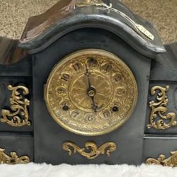ANTIQUE SETH THOMAS 1880's - 1890's ADAMANTINE MANTLE CLOCK