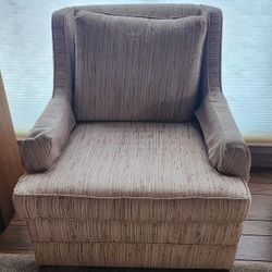 Silk Swivel Arm Chair