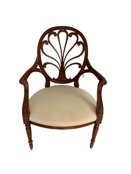 HICKORY CHAIR Anthemion Hepplewhite Mahogany Accent Arm James River Collection $2025