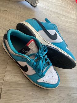 Nike Dunk Low Teal White Black Sneakers $25