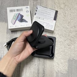 1pc 2-In-1 Fast Wireless Charging Station