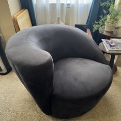 Pair of Contemporary Danish Swivel Accent Chairs