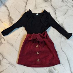 Toddler 2 Piece Fall Skirt Set