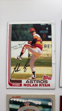 1982 Topps Nolan Ryan Astros Signed Baseball Card
