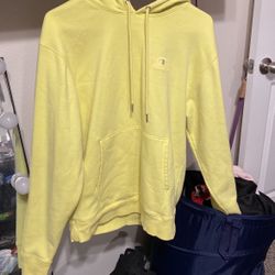 yellow women’s campion hoodie 