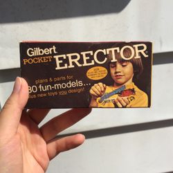 NOS 1973 Vtg Gilbert 33100 Pocket Erector Play Set Metal Toy in Box by Gabriel