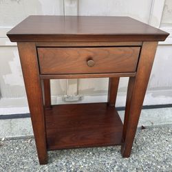 Pottery Barn solid cherry night stand/side table