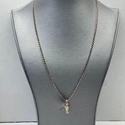 Gold Chain With Charm 10k 22 Inches