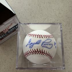 Gaylord Perry Autographed Ball, Hall Of Fame 1991