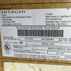 Hitachi 65” T.V.