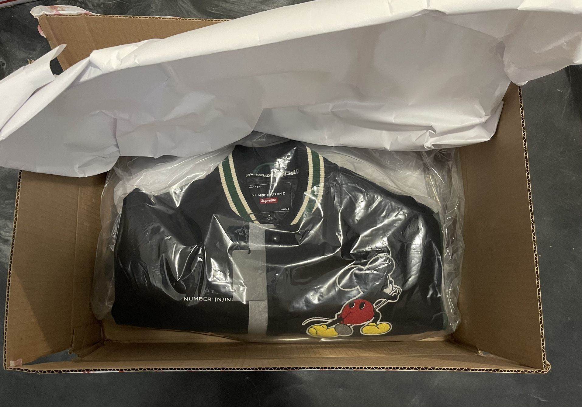 SUPREME/NUMBER (N)INE/MICKEY MOUSE VARSITY JACKET