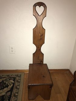 Wooden rustic county step stool