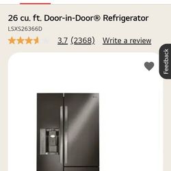 Lg Black Stainless Steel Refrigerator