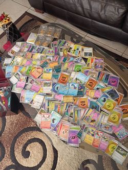 Large Lot of Pokémon Trading Cards