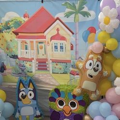 Bluey House Backdrop 