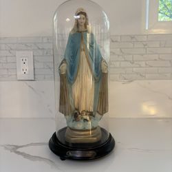 Vintage Statue Of St Mary (Our Lady Of miraculous Medal)