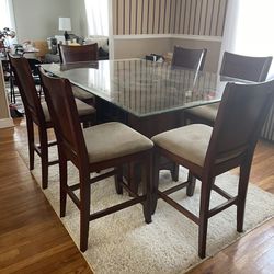 Dining Set And Server (6 Chairs)