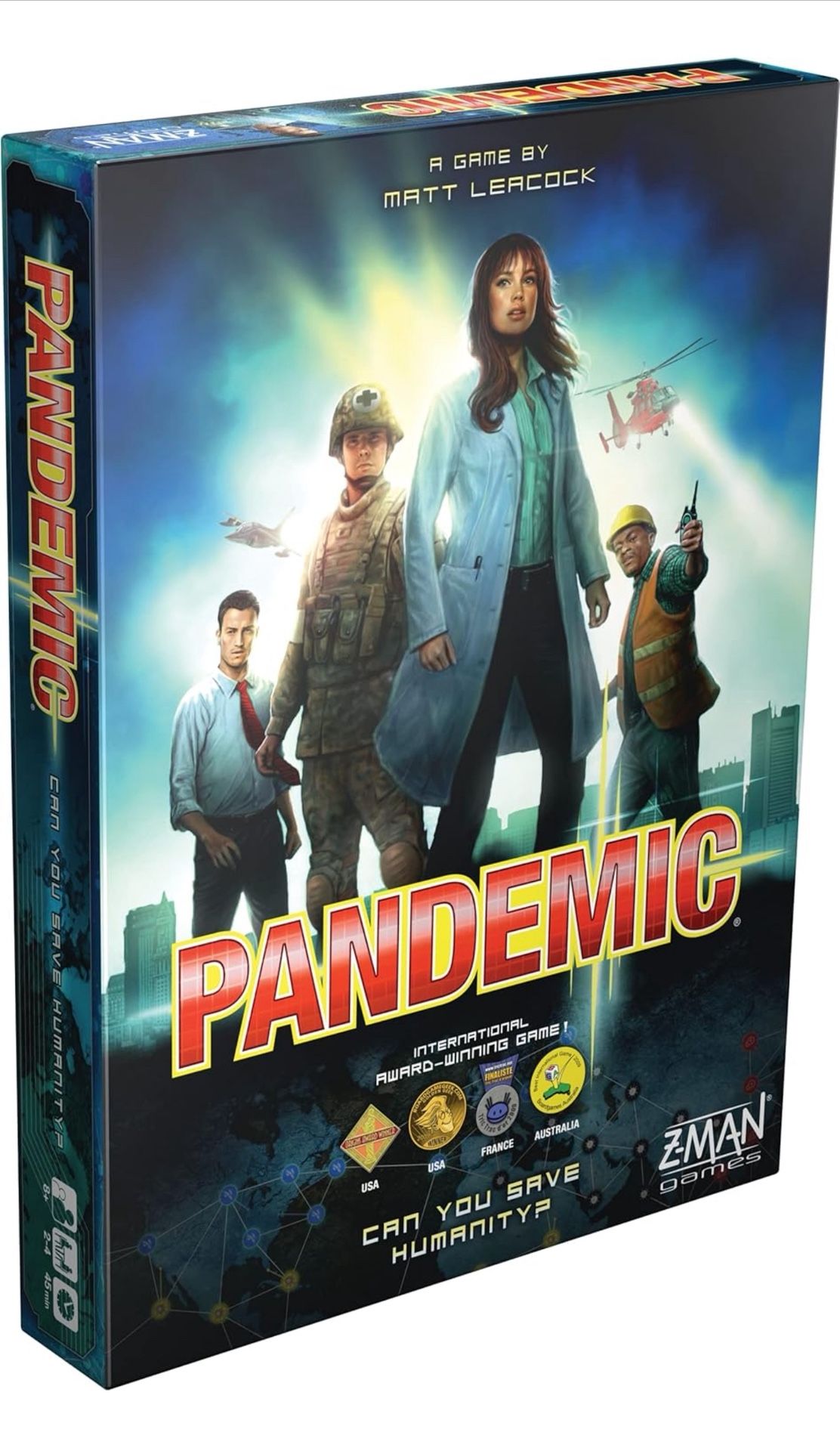 Pandemic Board Game (Base Game) - A Cooperative Battle to Save Humanity, Strategy Game for Kids and Adults, Ages 8+, 2-4 Players, 45 Minute Playtime,