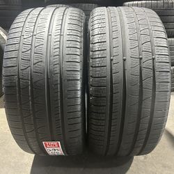 SET OF 2 USED TIRES PIRELLI SCORPION VERDE ALL SEASON…295/40/20