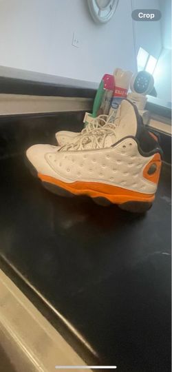 Jordan 13  shoes size11 starfish white and orange