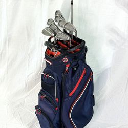 Complete Men’s RH Golf Club Set King Cobra Snake Irons + King Cobra Ti Driver + Bagboy Bag & TaylorMade Putter