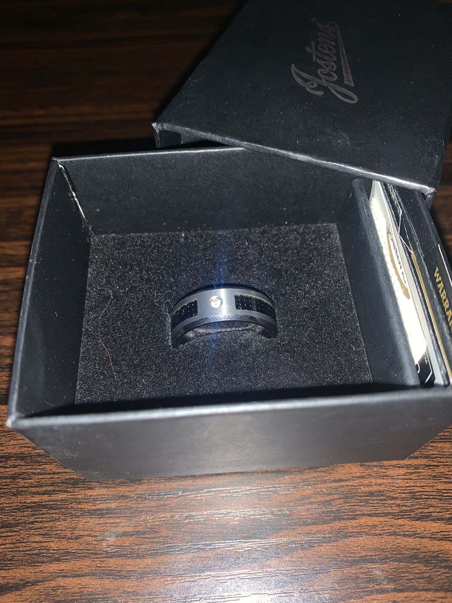 Tungsten, carbon fiber, diamond Ring