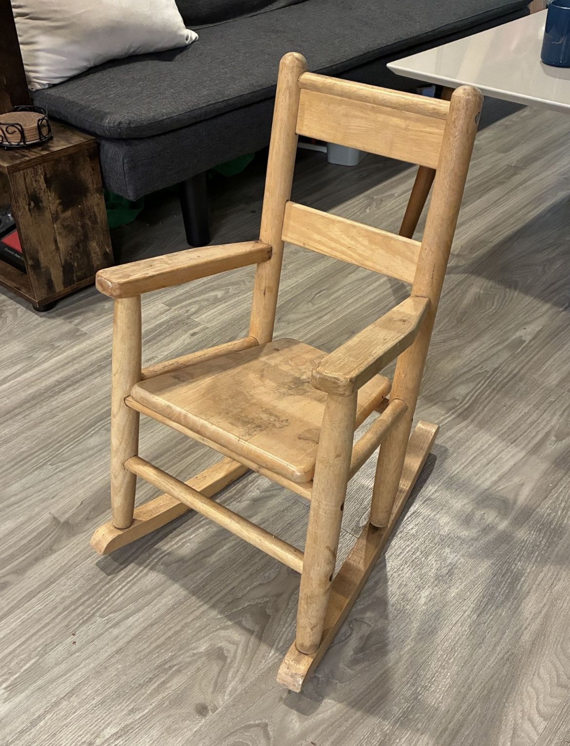 Small Rocking Chair 25” Tall Wood Sturdy