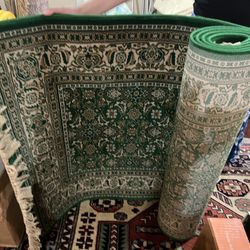 Green Turkish Hand Made Runner