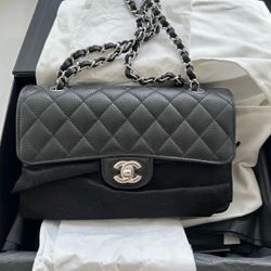 Chanel Classic Flap Chain Bag Grained Calfskin