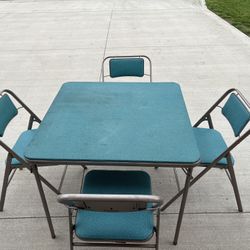 Vintage Card Table & Chairs