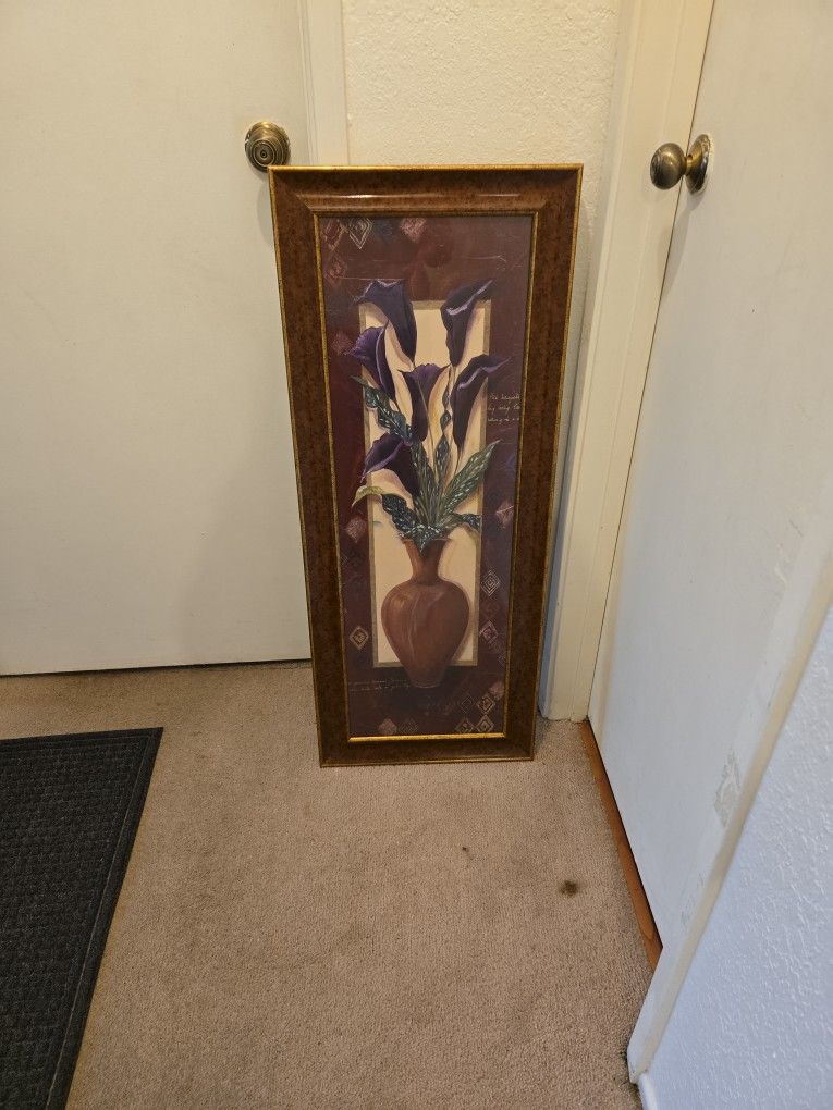 Framed Floral Artwork
