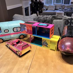 LOL Doll Estate Sale- Camper, Jet, Car And Clubhouse