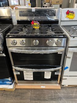 LG Double Oven Gas Stove Read Description