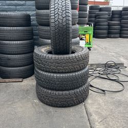 265/75R16 HANKOOK AT A SET OF FOUR USED TIRES