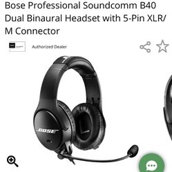 BOSE Professional Soundcomm B40 Headset Dual Ear 