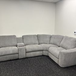 Display Extra Large Recliner 4 Seat With Console With Cup Holder & Storage & Charging Port