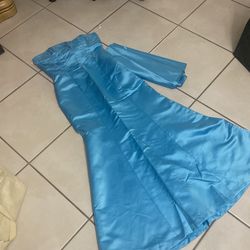 Donna Grey Blue Dress 