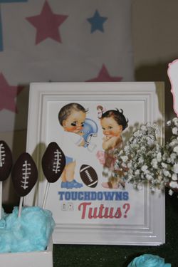 Gender reveal Football and tutus
