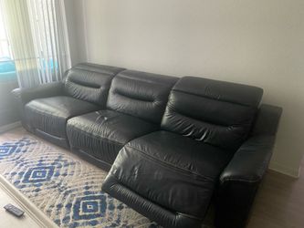Leather sectional