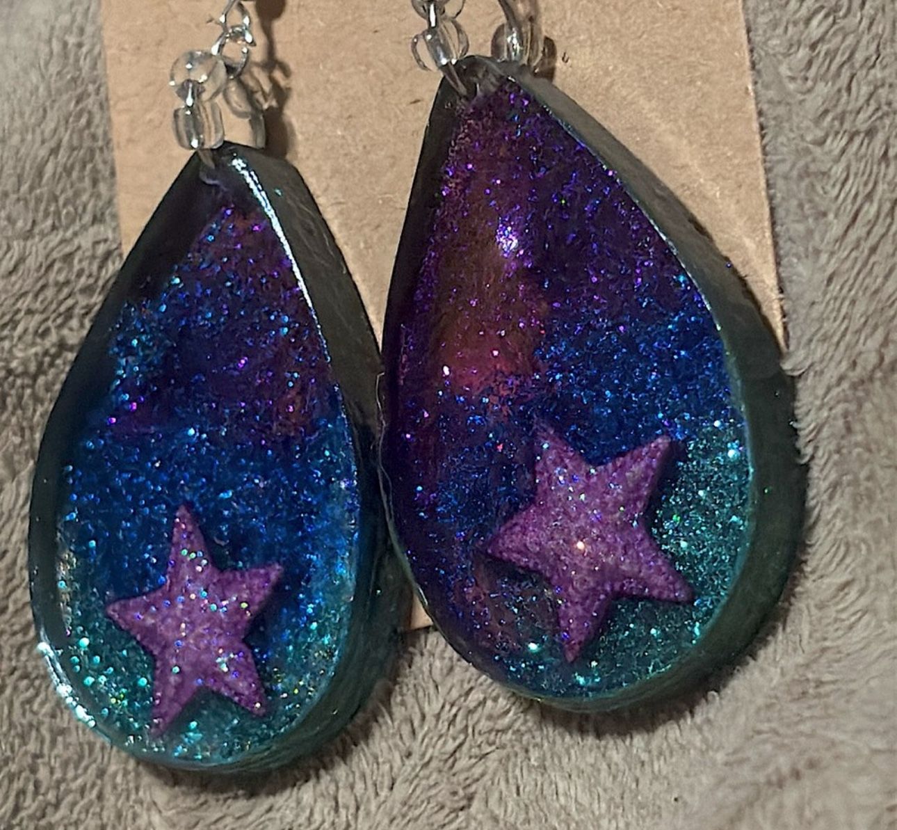 Colorful Teardrop Star Earrings