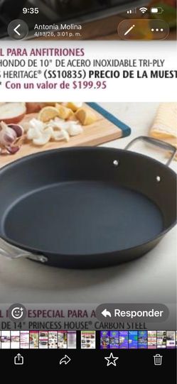 Cacerola para paella de 14” pulgadas de ancha nueva de Princess house