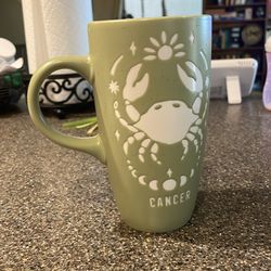 Cancer mug, tall with lid